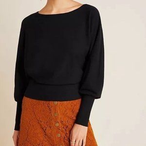 Anthropologie Denise Dolman-Sleeved Sweater Black